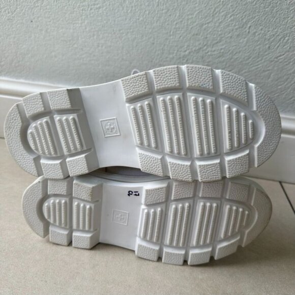 Dr. Martens Combs Women's White Canvas and Leather Lace up Combat Boots Size 7 - Picture 5 of 9